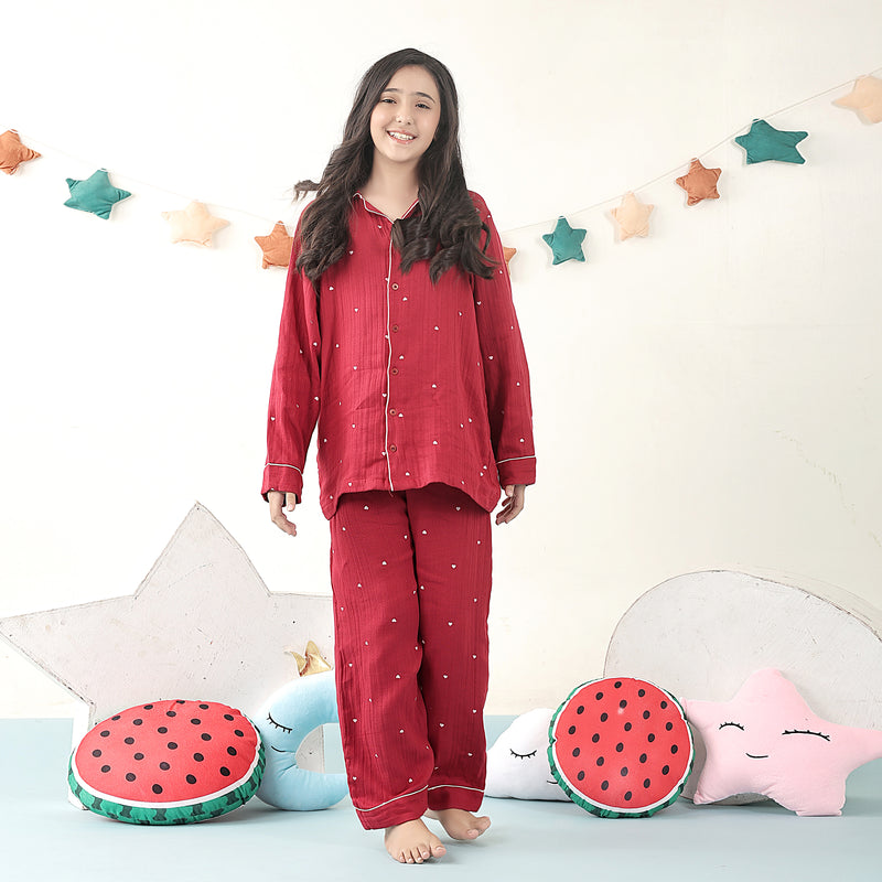 Hearts soft muslin