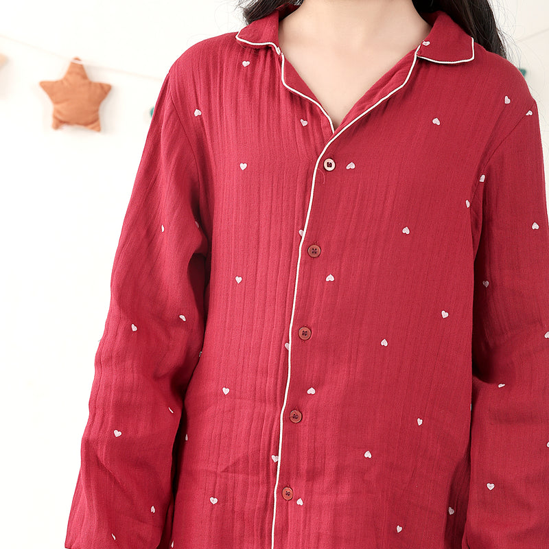 Hearts soft muslin