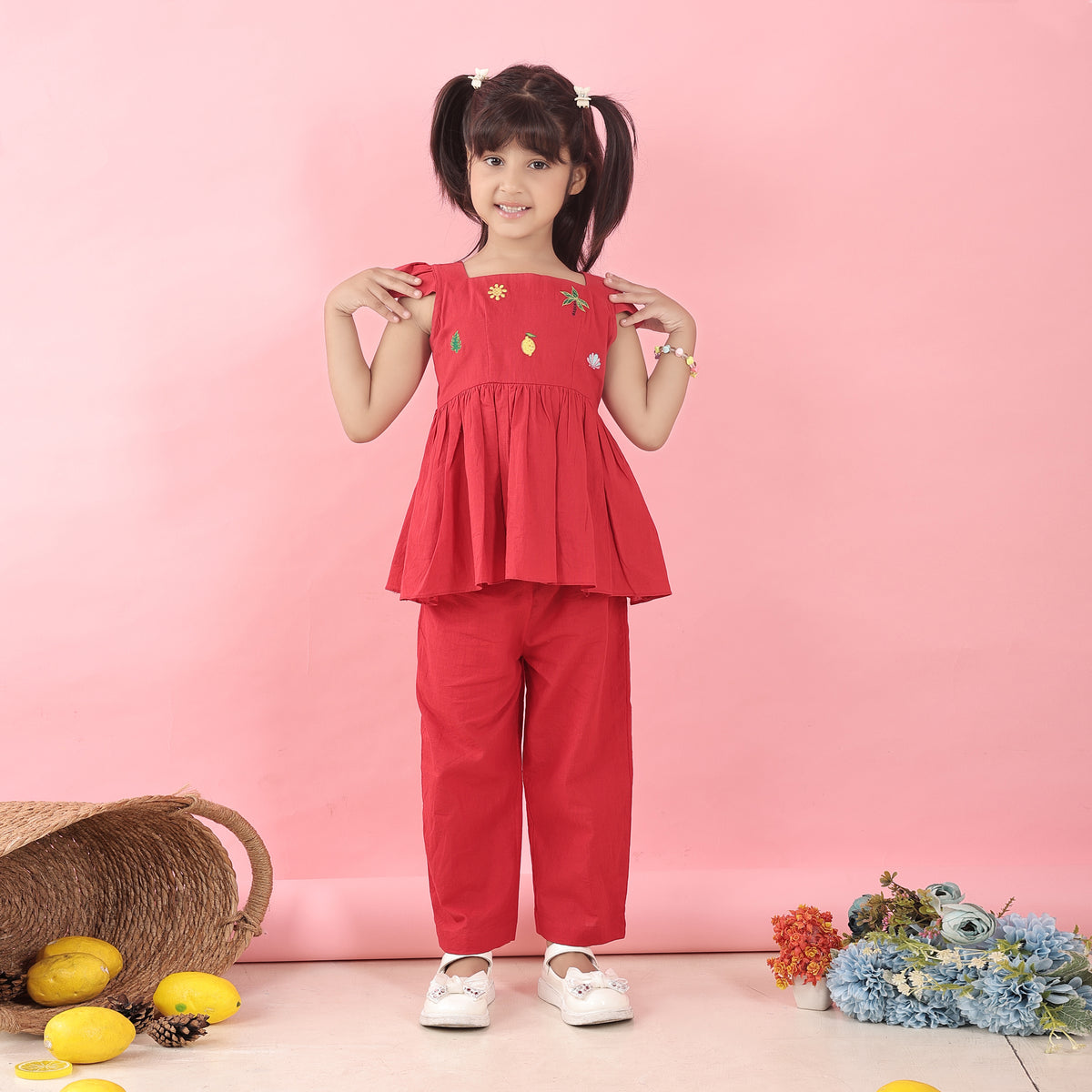 Ruby peplum set