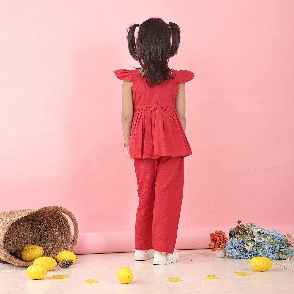 Ruby peplum set