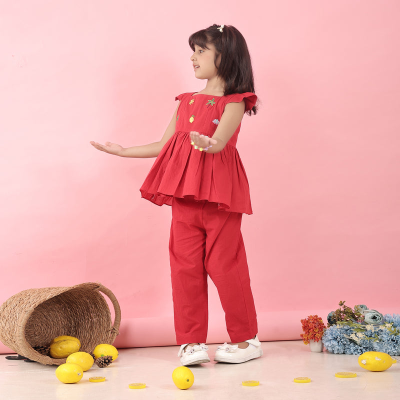 Ruby peplum set