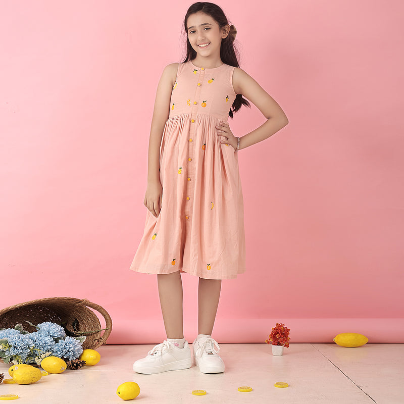 Fruity peach sundress
