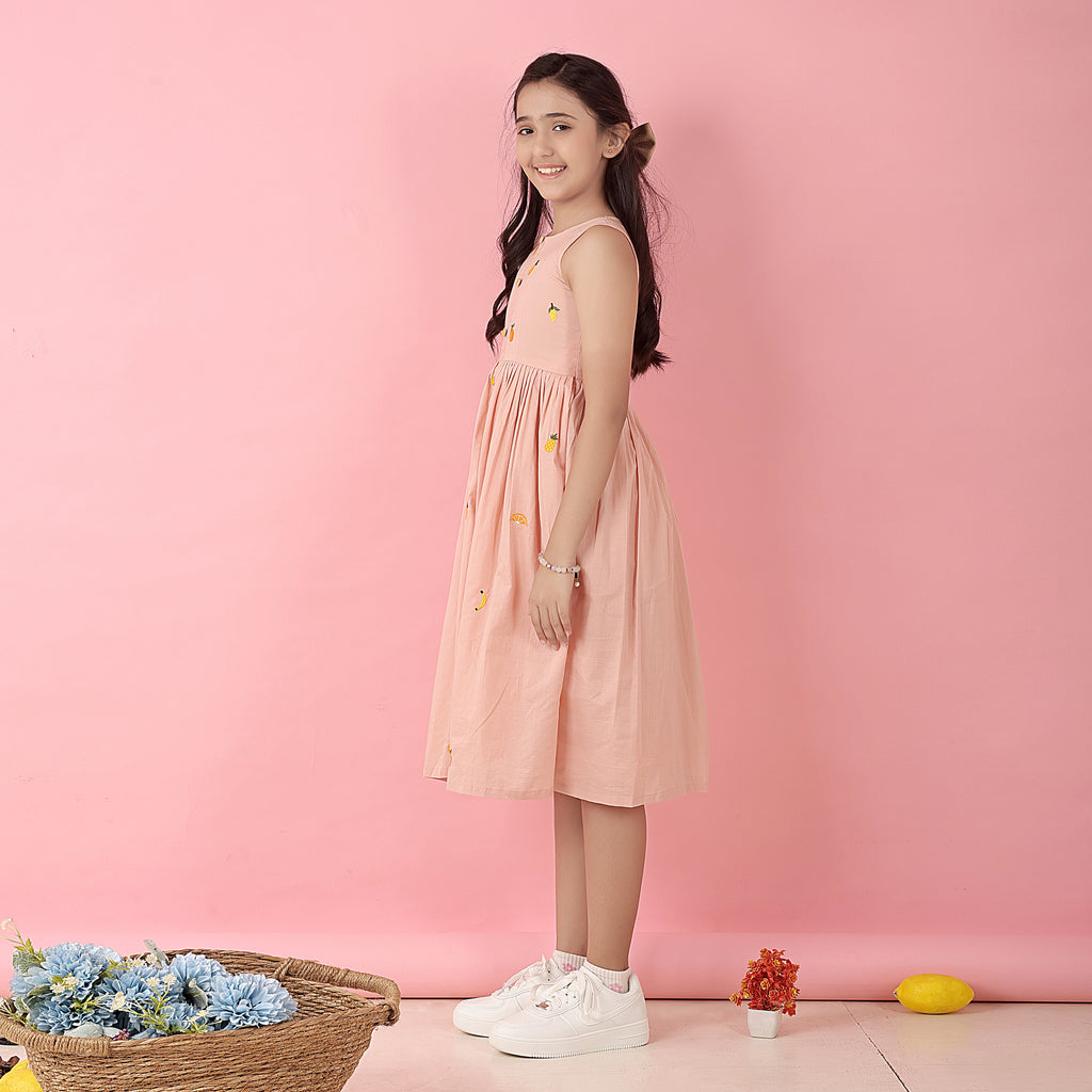 Fruity peach sundress