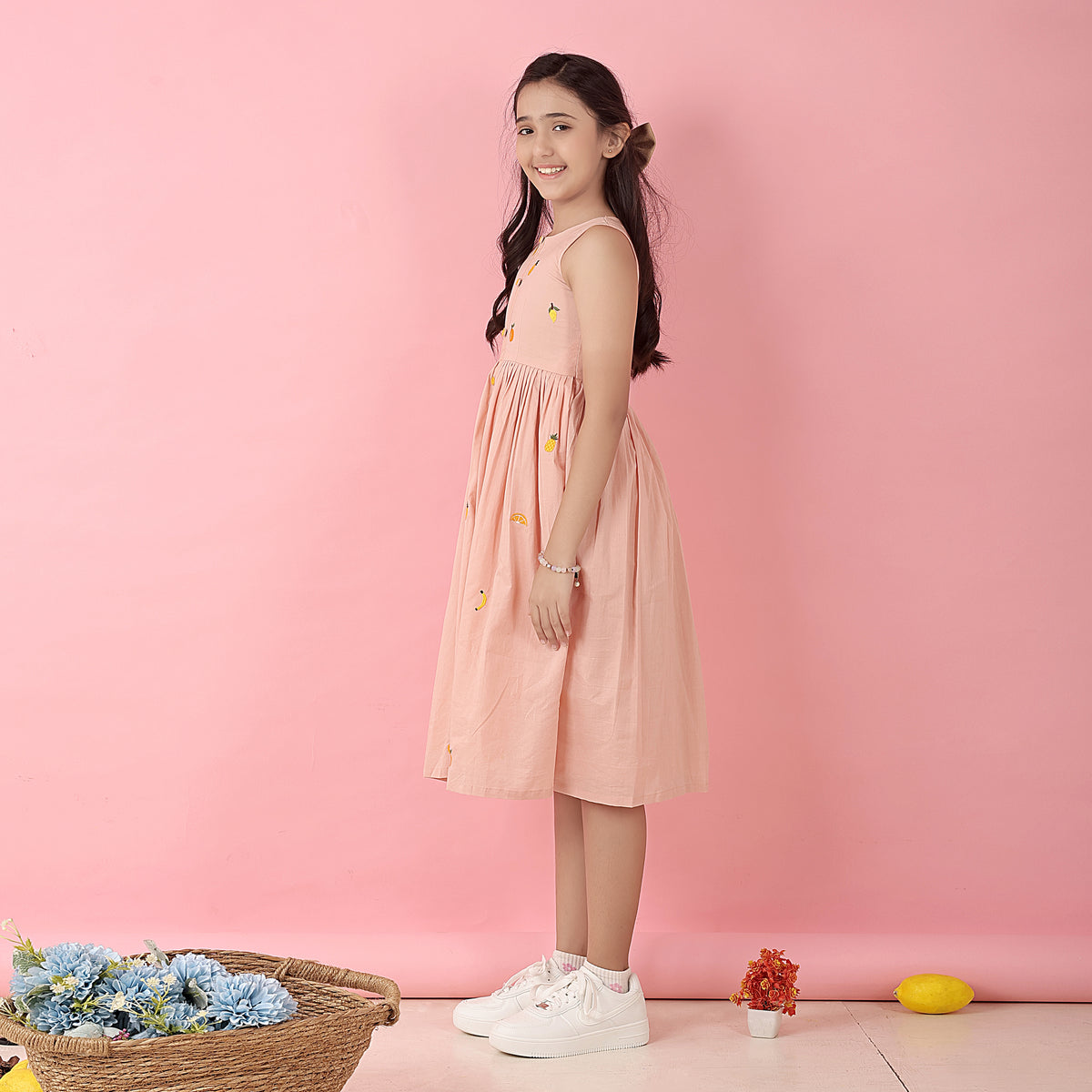 Fruity peach sundress