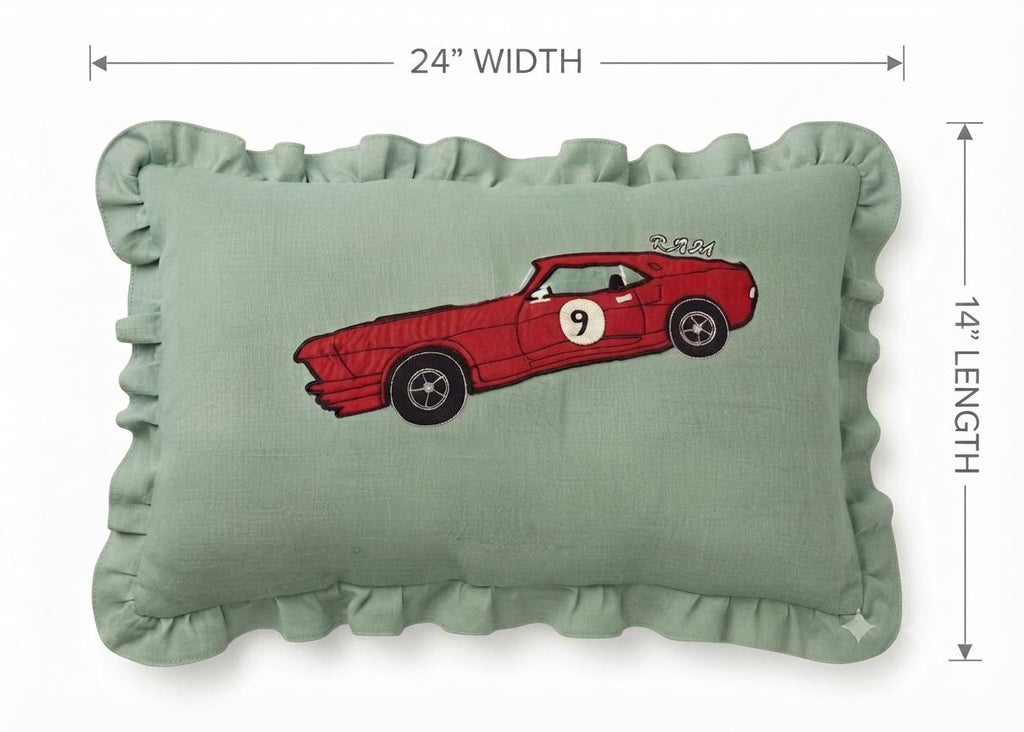 The Speedster Ruffle Cushion