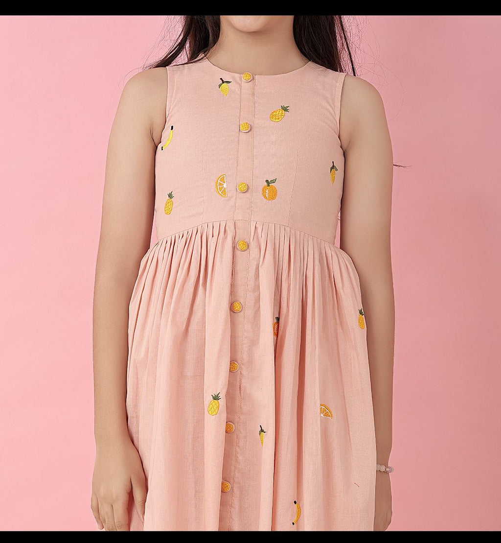 Fruity peach sundress