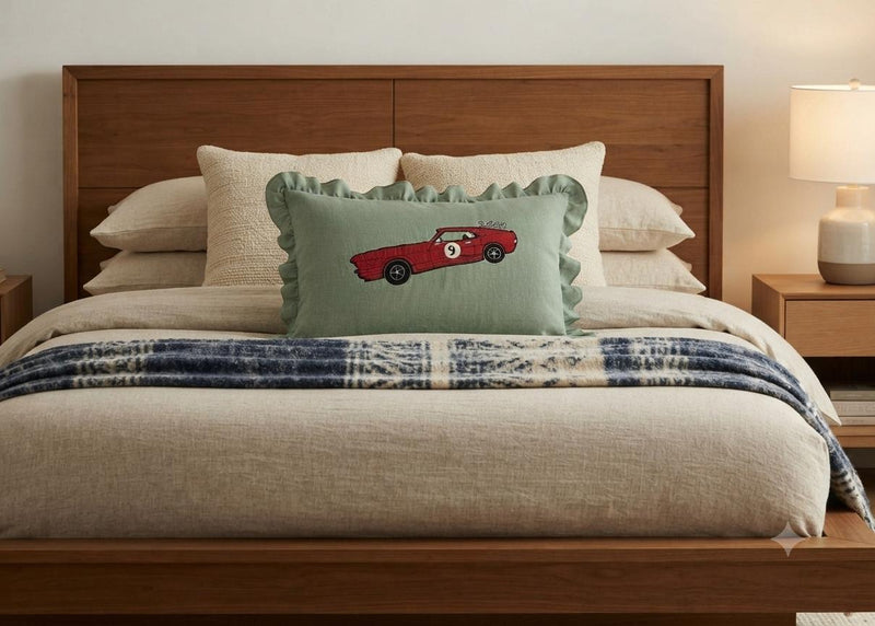 The Speedster Ruffle Cushion